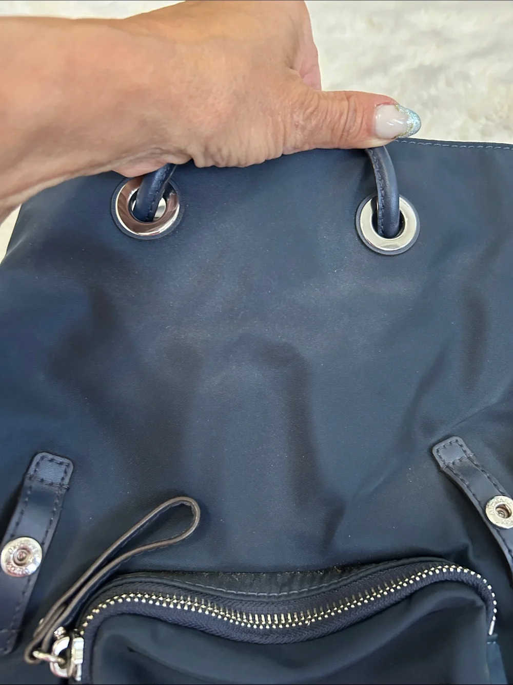 Michael Kors Abby Backpack Navy Nylon